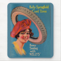 1918 Kelly Springfield tires ad Keep Smiling