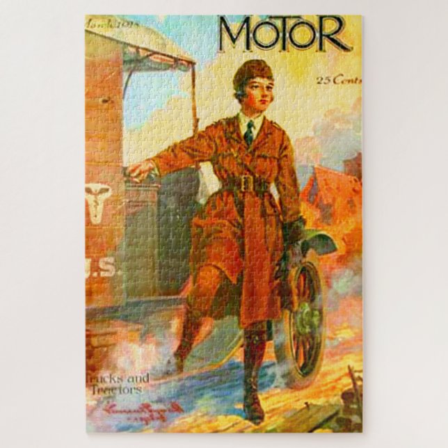 "1918 Motor Vintage Magazine" Jigsaw Puzzle (Vertical)