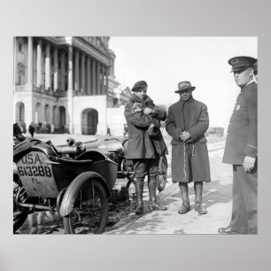 1918 Motorcycle Road Trip Poster