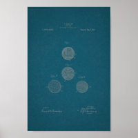 1918 Vintage Golf Ball Patent Blueprint Art Print