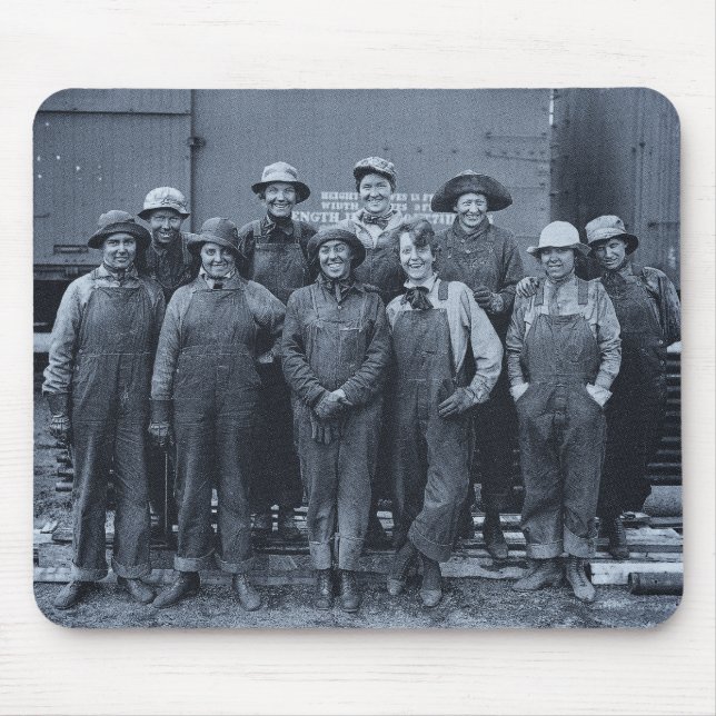 1918 Women Laborers Union Pacific Railroad Mouse Pad (Front)