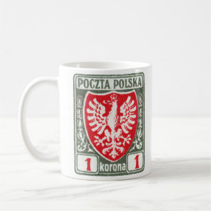 1919 1k Polish Eagle Stamp Coffee Mug