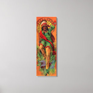 1919 Native American Indian illustration Canvas Print