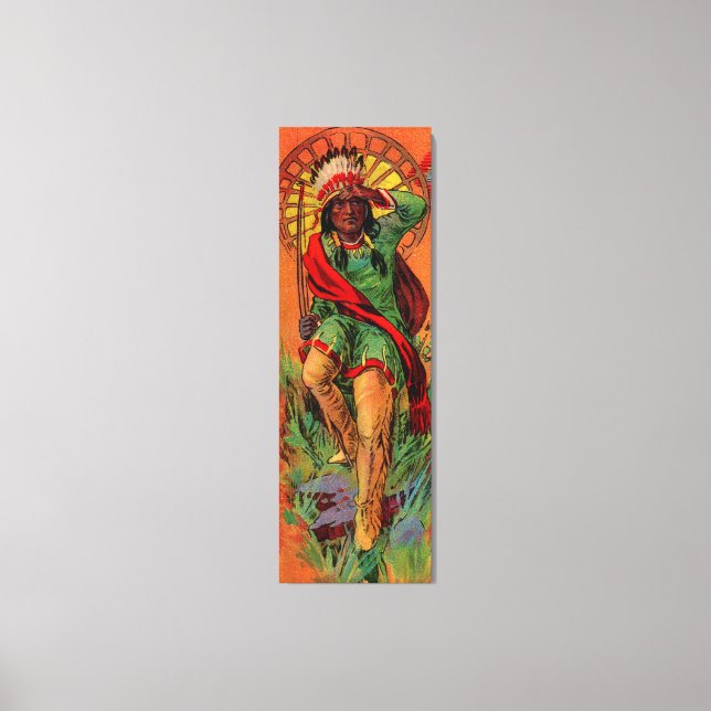 1919 Native American Indian illustration Canvas Print (Front)