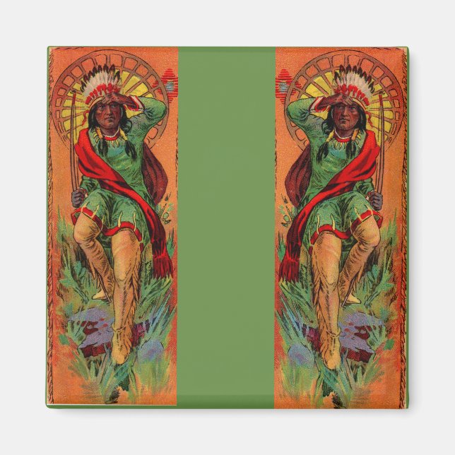 1919 Native American Indian illustration Magnet (Front)