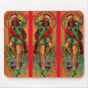 1919 Native American Indian illustration Mouse Pad