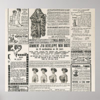 1919 Paris Fashion: Antique Newspaper Page