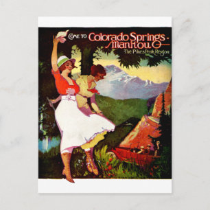 1919 Pikes Peak Colorado Poster Postcard