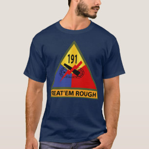 191st Tank Battalion Treat em Rough w SSI Name Tap