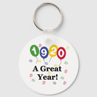1920 A Great Year Birthday Keychain
