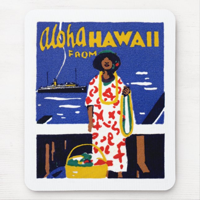 1920 Aloha from Hawaii Mouse Pad (Front)