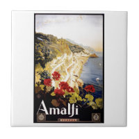 1920 Amalfi Coast Italy Travel Poster
