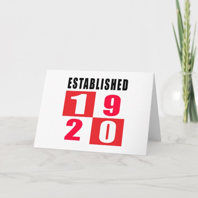 1920 Birthday Designs Card (Front)