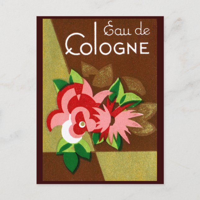 1920 Eau de Cologne perfume Postcard (Front)