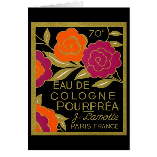 1920 Eau de Cologne Pourprea perfume Card