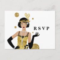 1920 flapper girl  gatsby RSVP