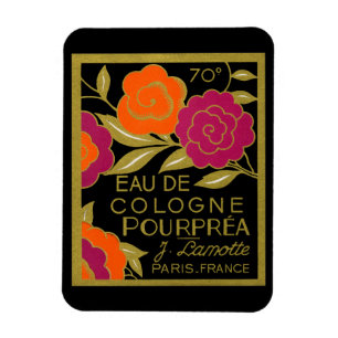 1920 French Eau de Cologne Pourprea perfume Magnet