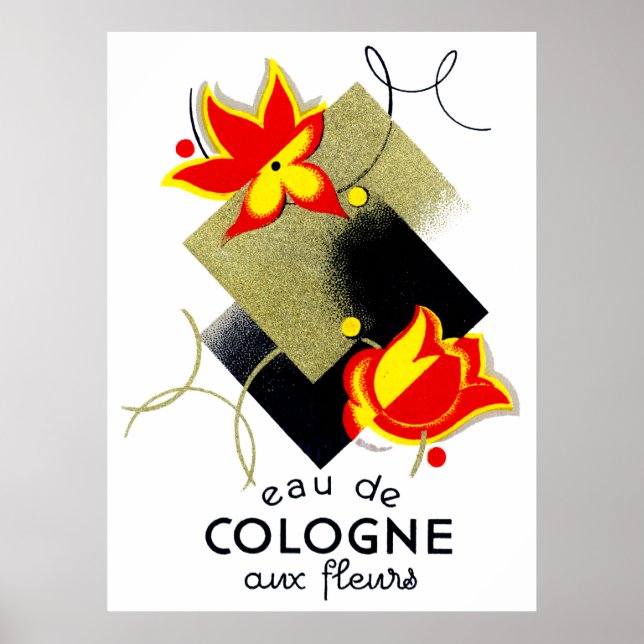 1920 French Floral perfume Poster (Front)