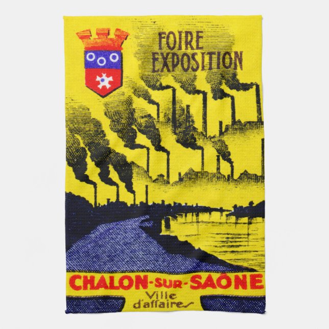 1920 French Industrial Expo Kitchen Towel (Vertical)