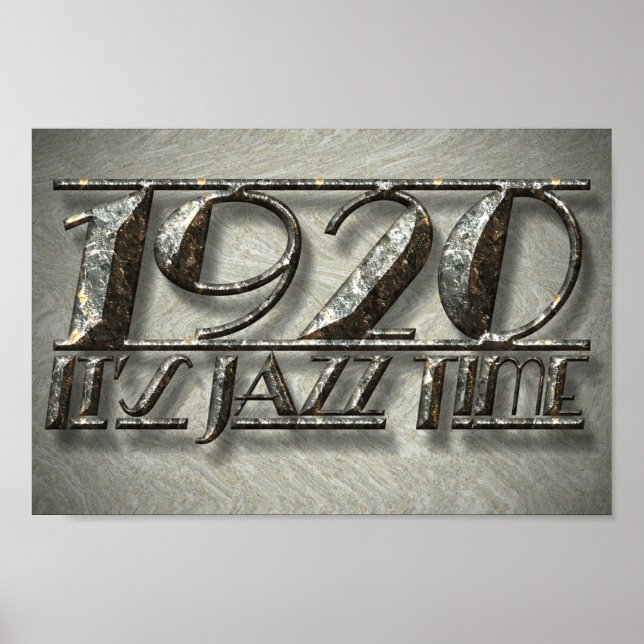 1920 Jazz Time Dance Style Music Vintage Billboard Poster (Front)