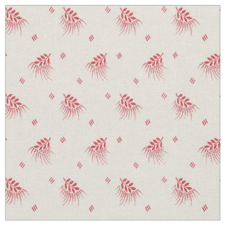 1920 Red Leaves Fabric