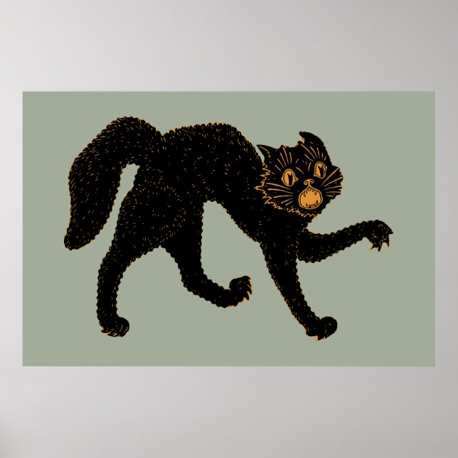 1920 Scary Black Cat Poster (Front)