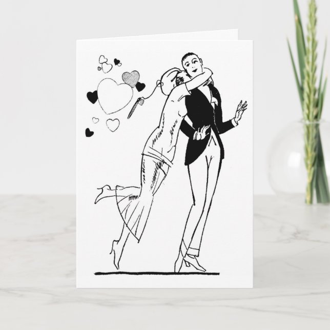 1920 Valentine Lovers Holiday Card (Front)