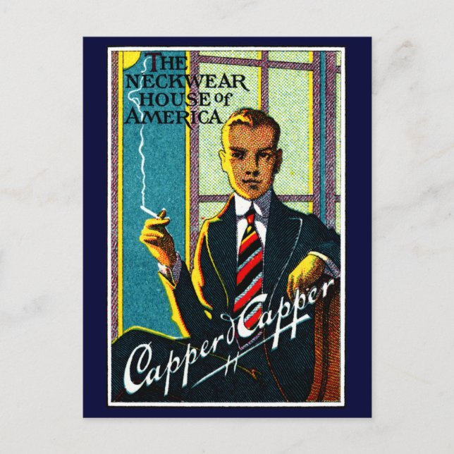 1920 Vintage Mens Ties Postcard (Front)