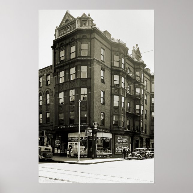 1920's 373 South Broadway Boston Mass.  Drug Store Poster (Front)