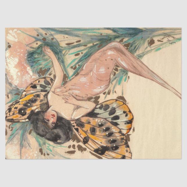 1920's Art Deco Art Nouveau Fairy Fairies  Tissue Paper (Front)