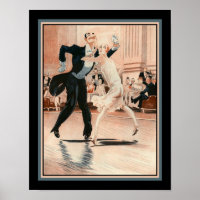 1920s Art Deco Couple Dancing The Charleston