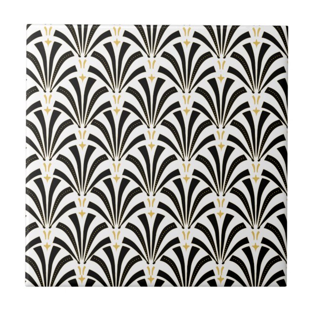 1920s Art Deco Fans Palmetto Tile (Front)