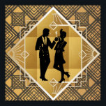 1920's Art Deco. Flapper. Poster<br><div class="desc">A stylish 1920's Art Deco poster. Features a flapper style woman, and an elegant gentleman.</div>