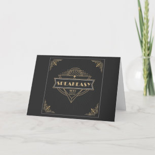 1920s Art Deco Flapper Speakeasy Party Invitation