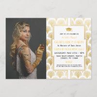 1920s Art Deco Gold Photo Graduation Gatsby Party
