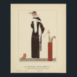 1920s Art Deco Lady ~ Au Revoir Mon Amour Poster<br><div class="desc">"Au Revoir Mon Amour" (Goodbye My Love) An Art Deco 1920s lady, fashionably dressed in black & white with a large hat, who says goodbye to her adorable dog. A fashion illustration by Benito. A beautiful design piece for the lover of art and fashion couture! Eduardo Benito (1891-1981) an icon...</div>