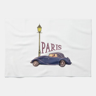 1920's Automobile - Paris Kitchen Towel