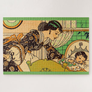 1920s beautiful mother and baby jigsaw puzzle