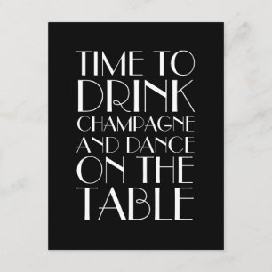 1920's Black & White Information Card