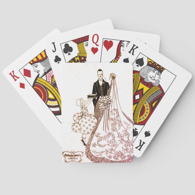 1920s Bride and Groom Playing Cards (Back)