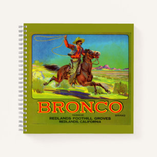 1920s Bronco fruit crate label Notebook