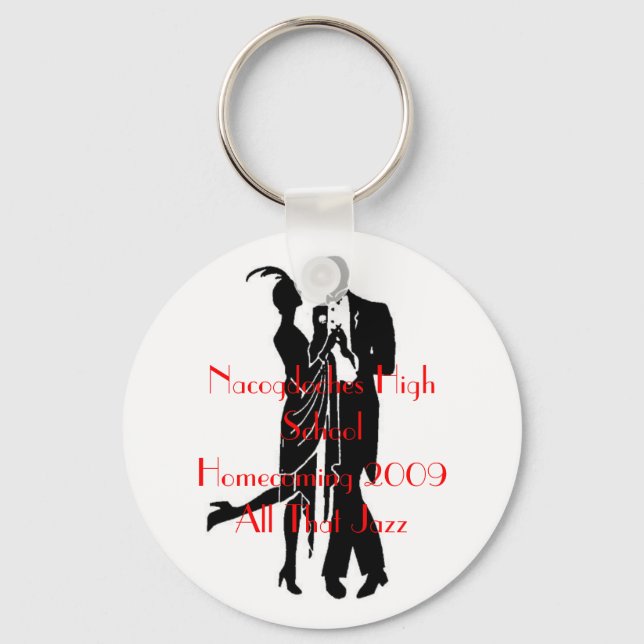 1920's couple, Nacogdoches High SchoolHomecomin... Keychain (Front)