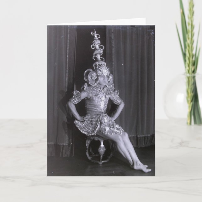 1920s dancer harry furniss in costume art deco card (Front)