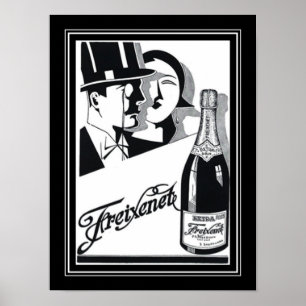 1920's Deco Freixenet" Champagne Ad Poster