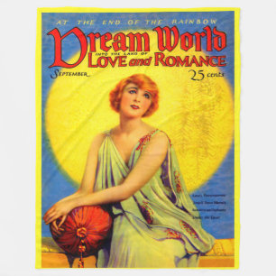 1920s Dream World magazine cover Fleece Blanket