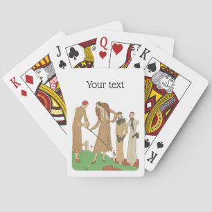 1920s Fashion Fashionable Ladies Playing Golf Playing Cards