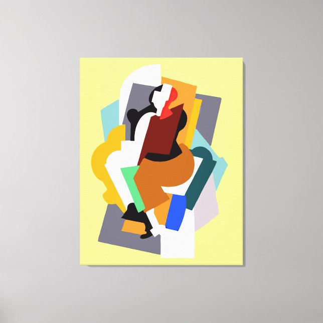 1920s figure abstract woman vintage art  canvas print (Front)