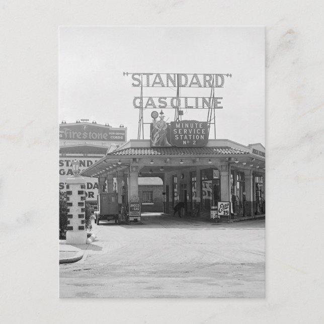 1920s Filling Station Postcard (Front)