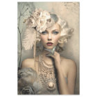 1920's Flapper Beauty, and Hummingbird, decoupage