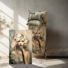 1920's Flapper Beauty, and Hummingbird, decoupage